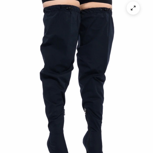 AKIRA Sleek Black Over-the-Knee Boots - Picture 2 of 5